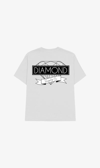 DIAMOND VINTAGE TEE - WHITE
