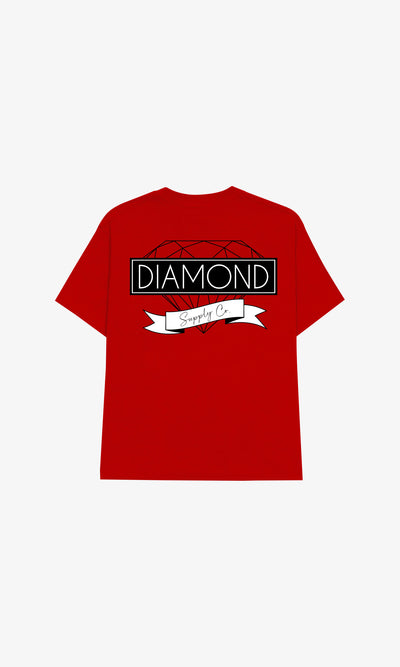 DIAMOND VINTAGE TEE - CARDINAL