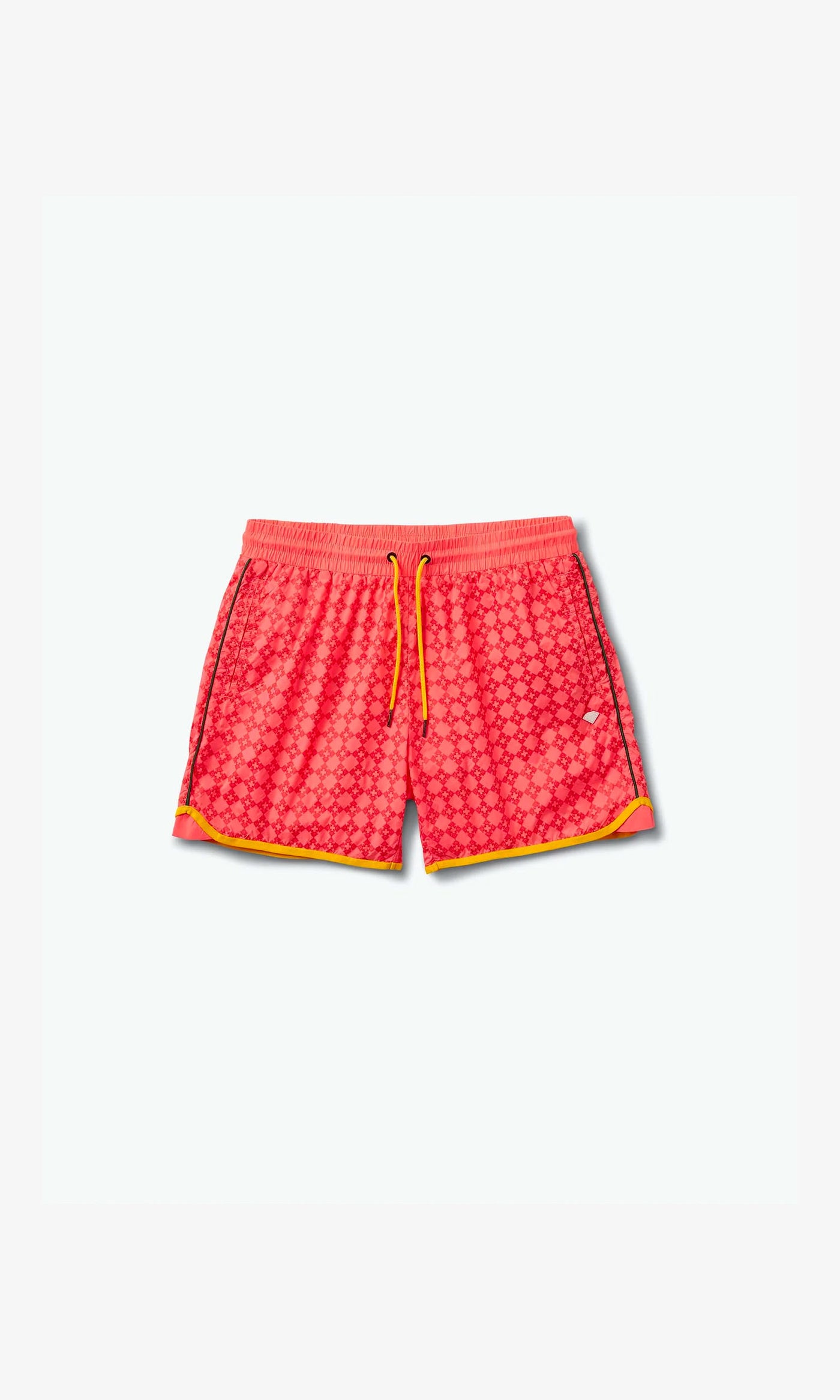 Checkered Cross Shorts - Coral