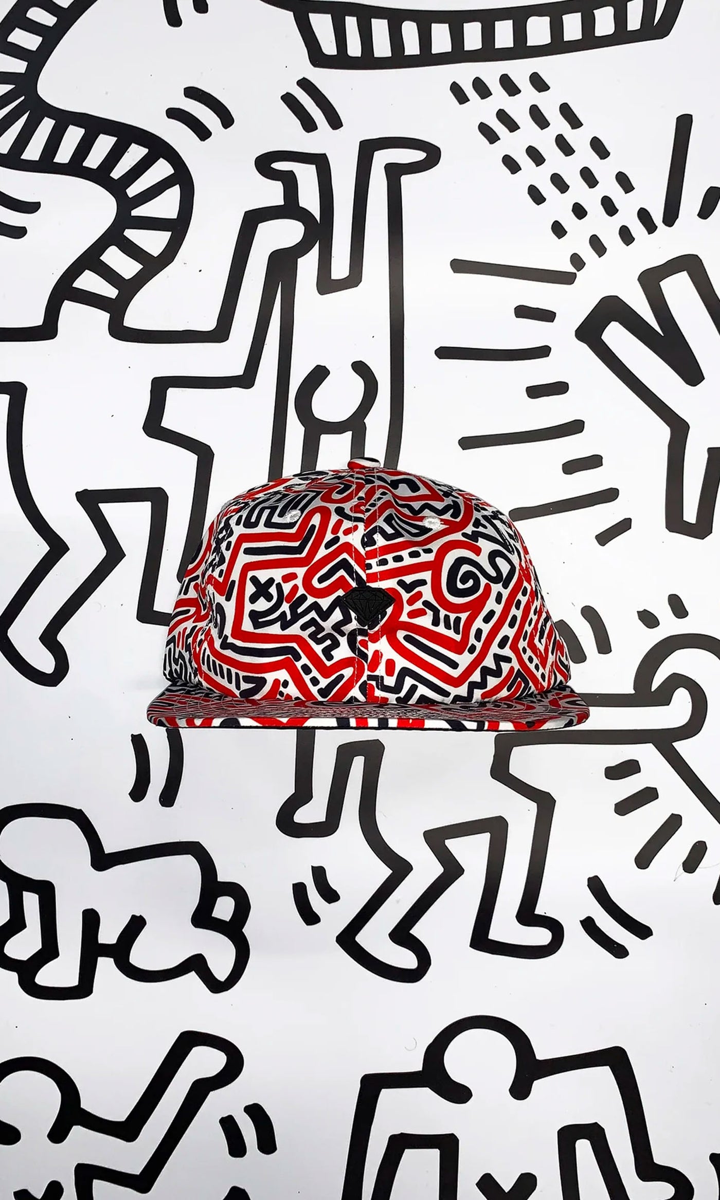Diamond x Haring Print Snapback Hat