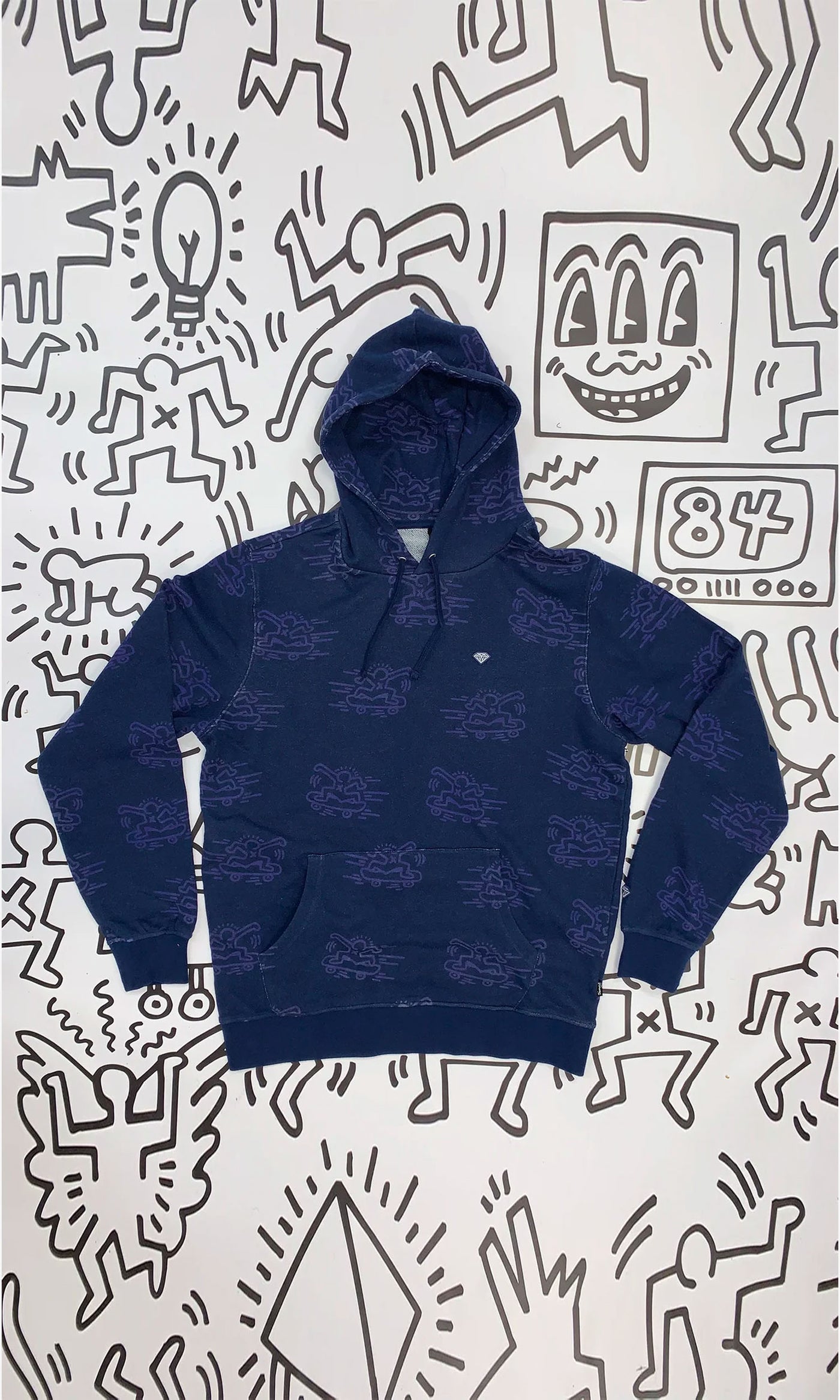 Diamond x Haring Skating Hoodie - Navy