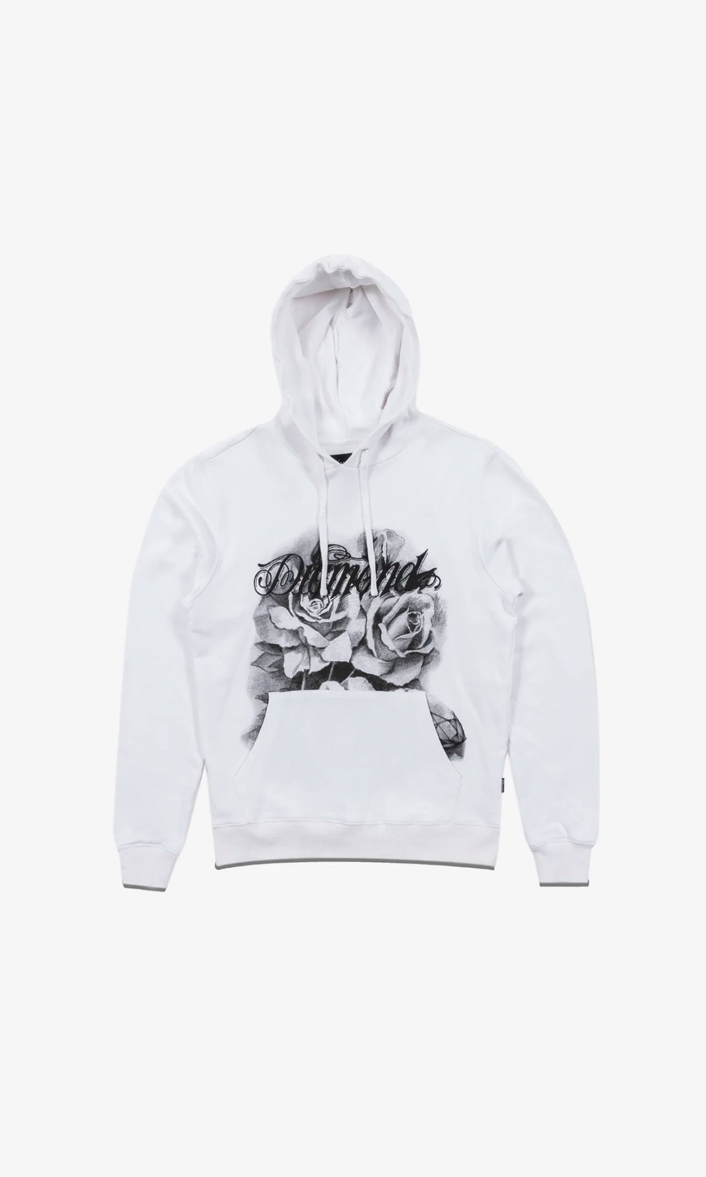 Giant Script Blossom Hoodie - White
