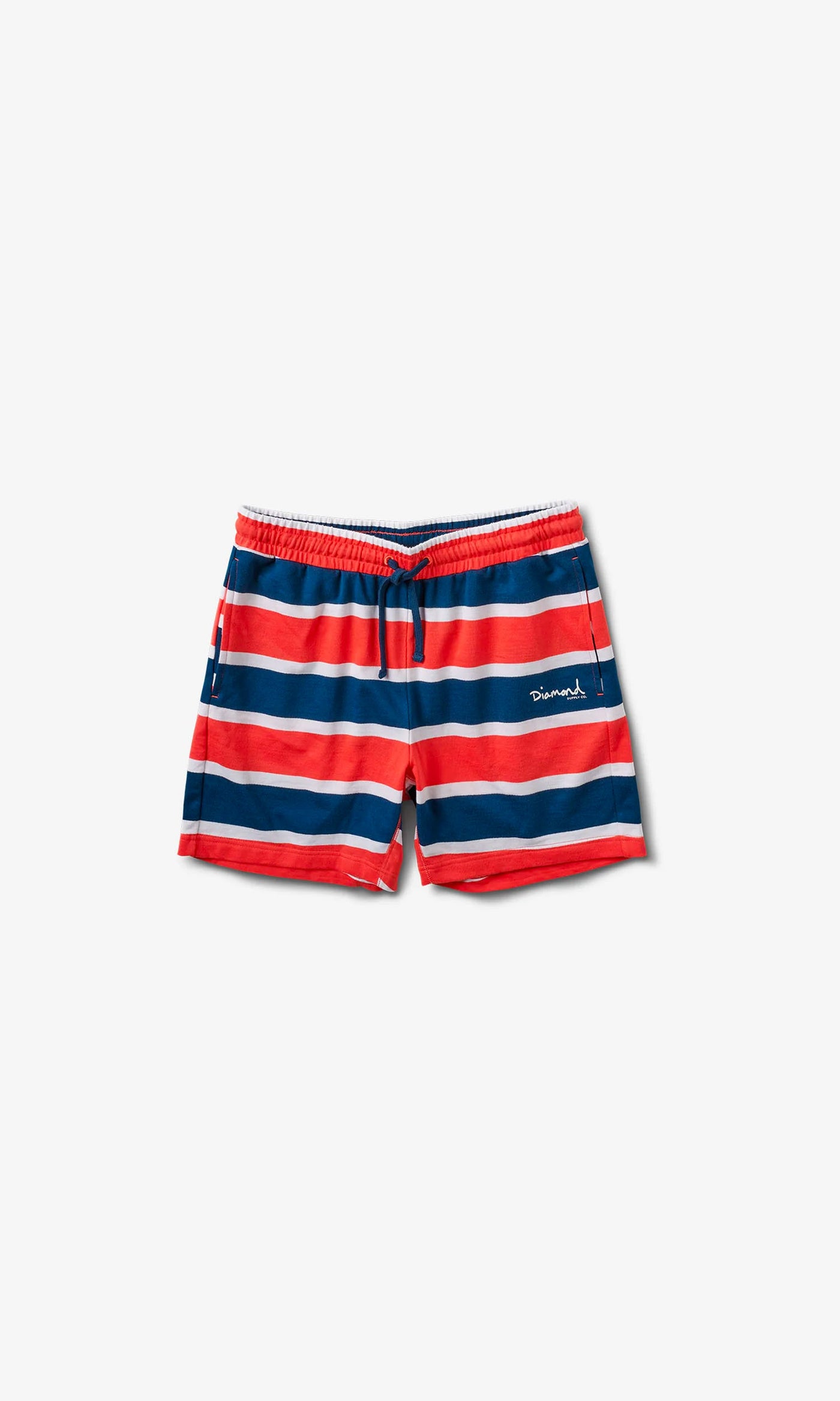 Mini OG Script Striped Shorts - Coral