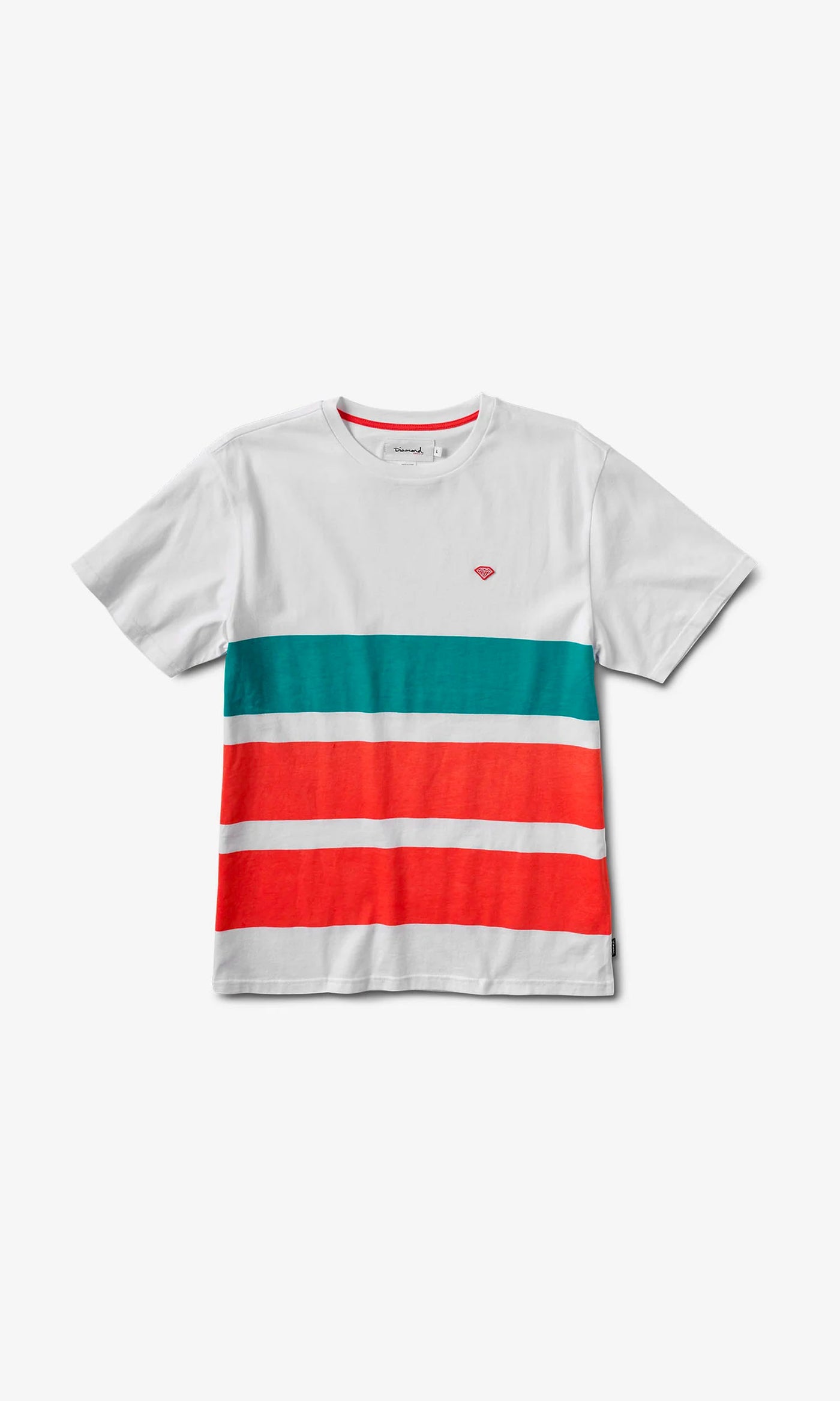 Brilliant Patch Striped Tee - White