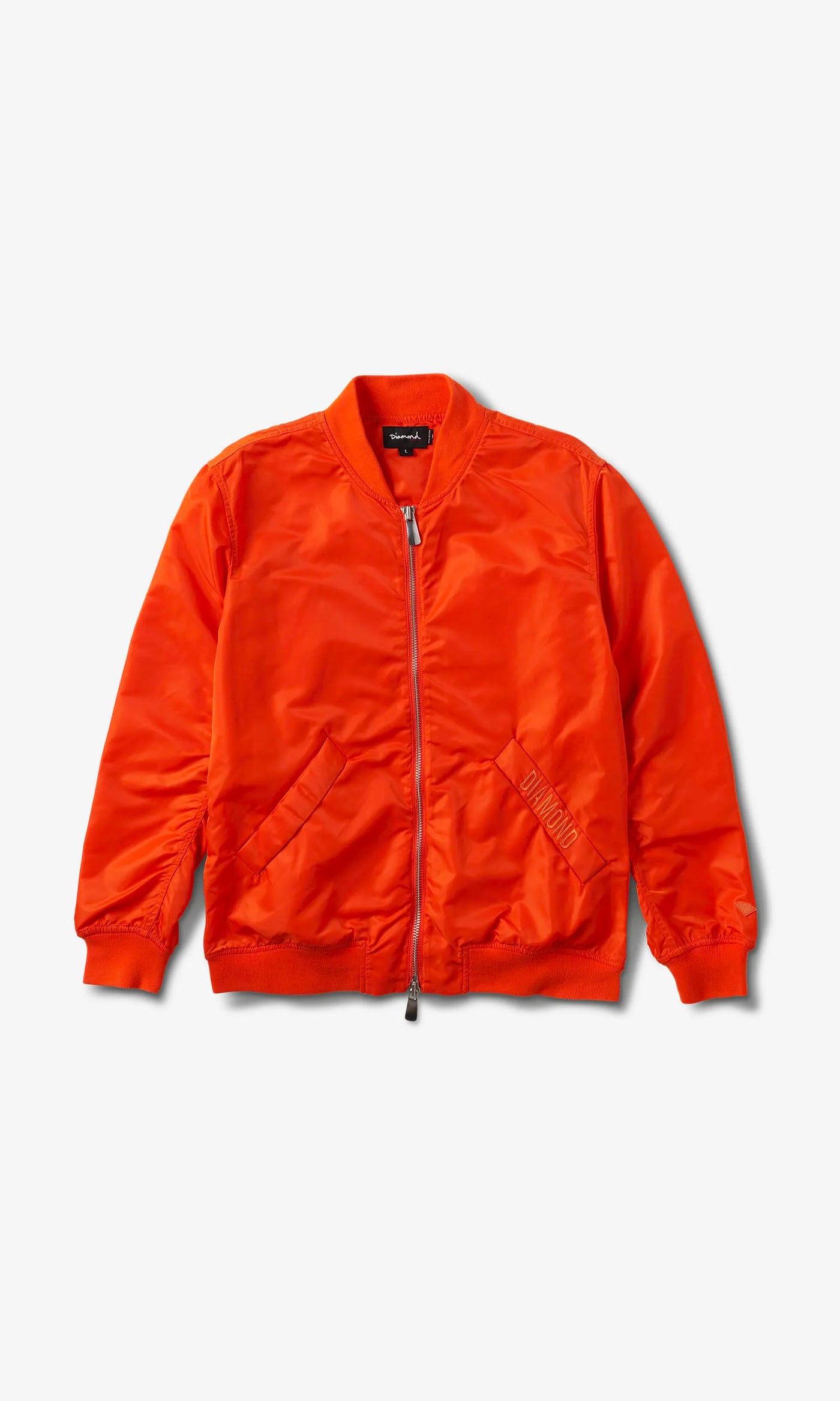 Diamond Mock Neck Pullover - Orange