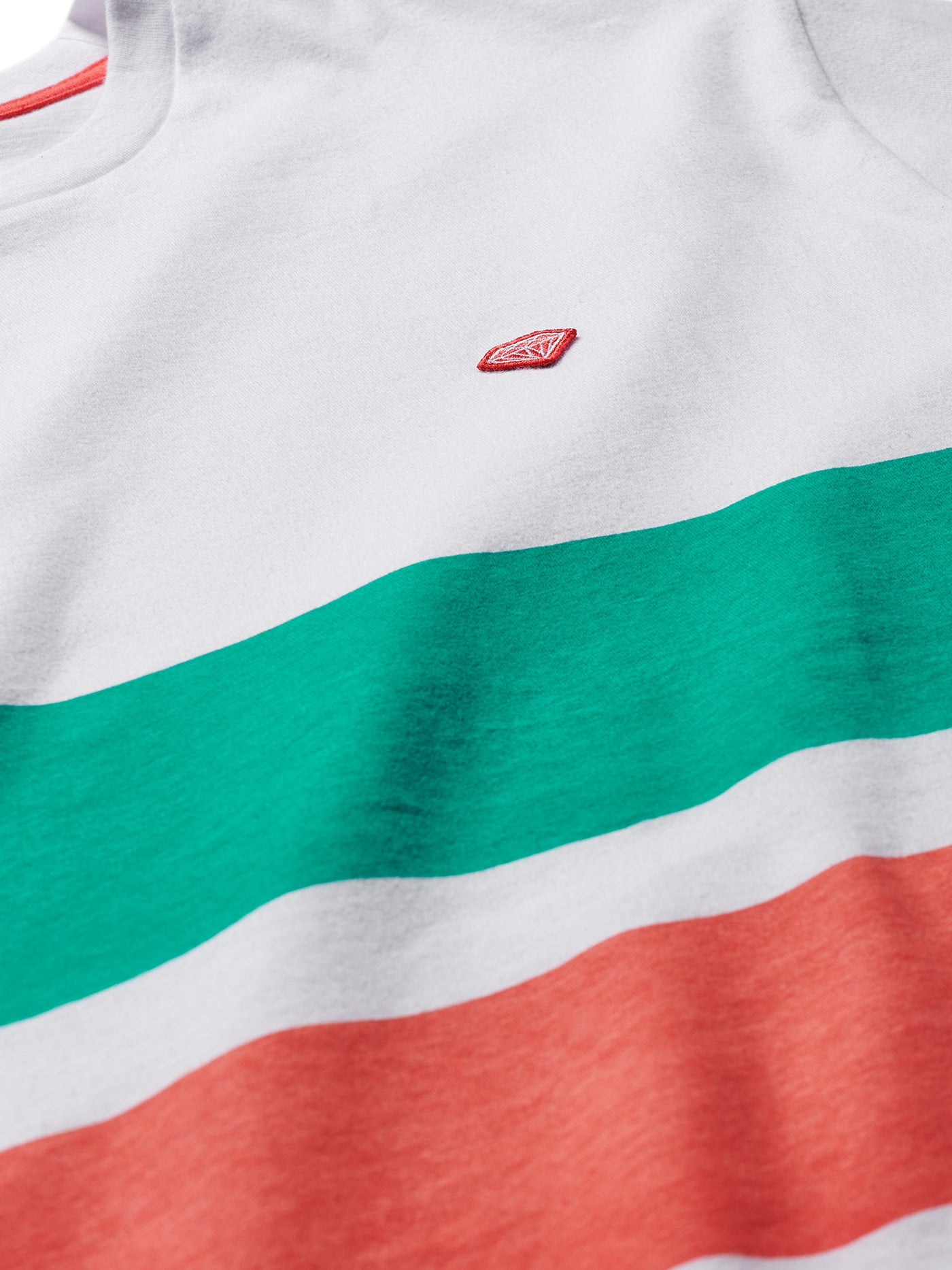 Brilliant Patch Striped Tee - White