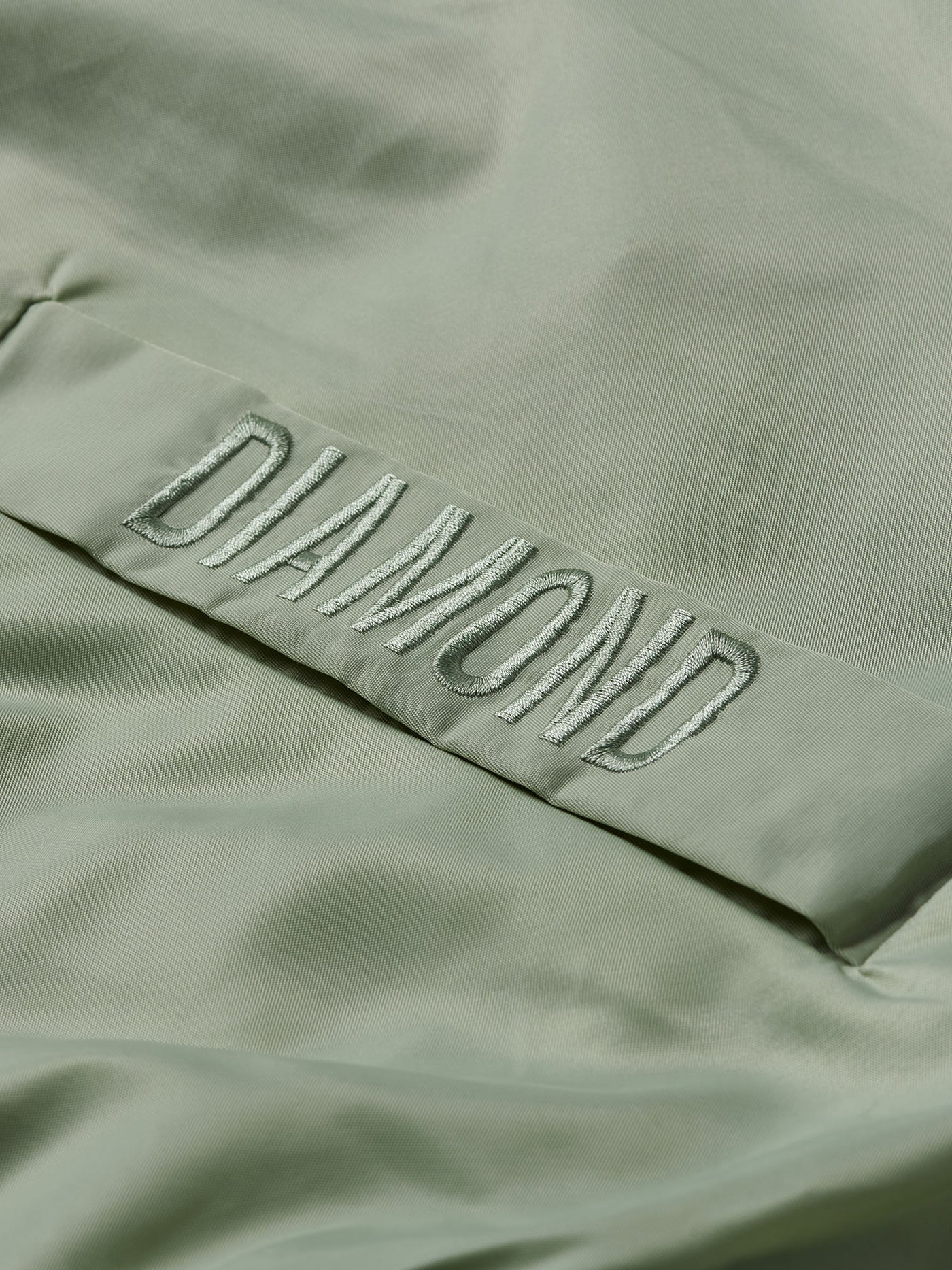 Diamond Panelled Bomber Jacket - Seafoam