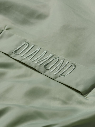Diamond Panelled Bomber Jacket - Seafoam