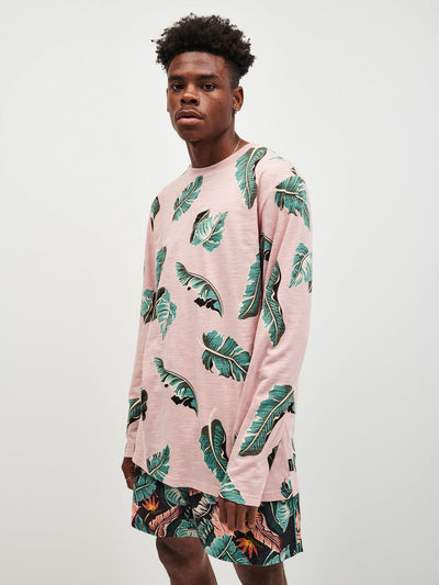 Tropical Paradise Longsleeve Tee - Pink