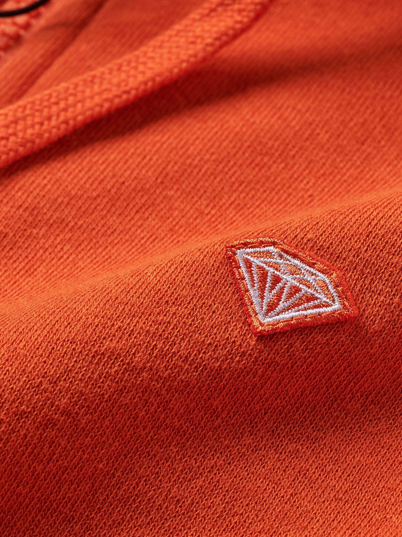 Diamond Mock Neck Pullover - Orange