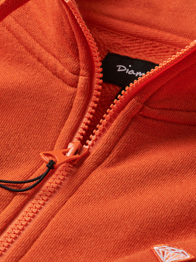 Diamond Mock Neck Pullover - Orange