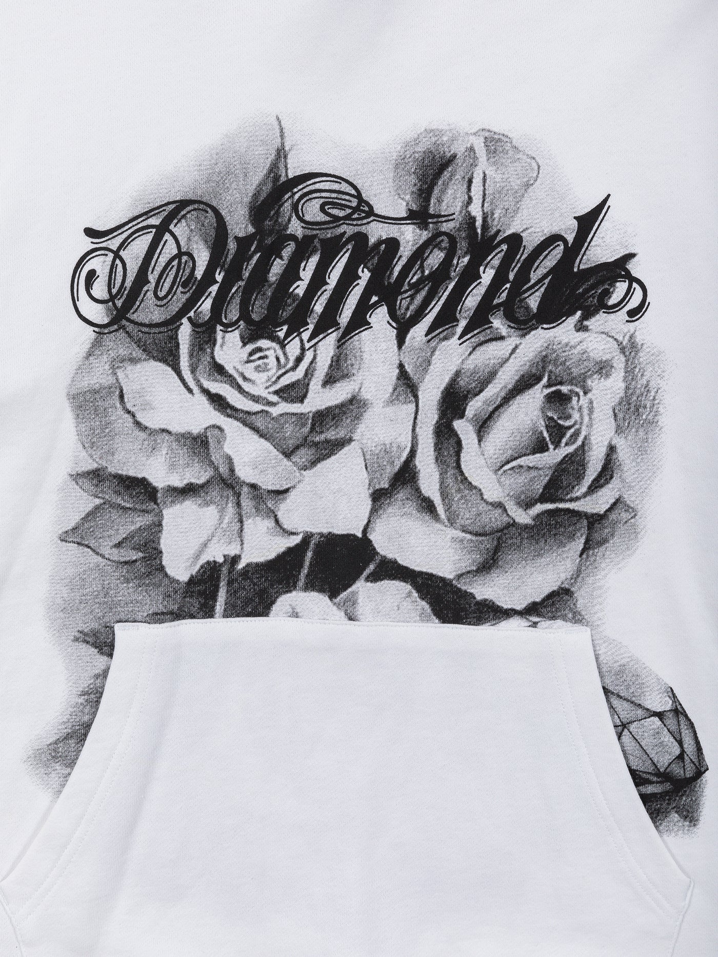 Giant Script Blossom Hoodie - White