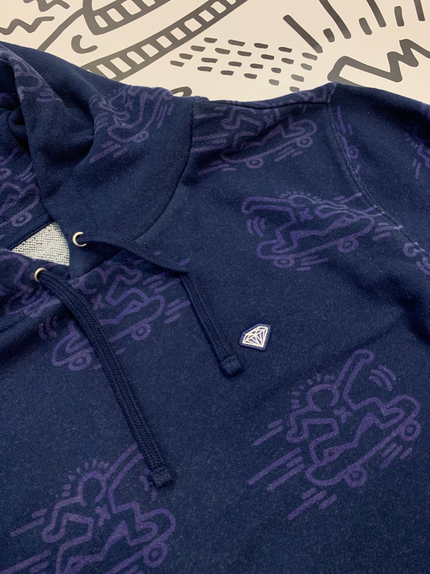Diamond x Haring Skating Hoodie - Navy
