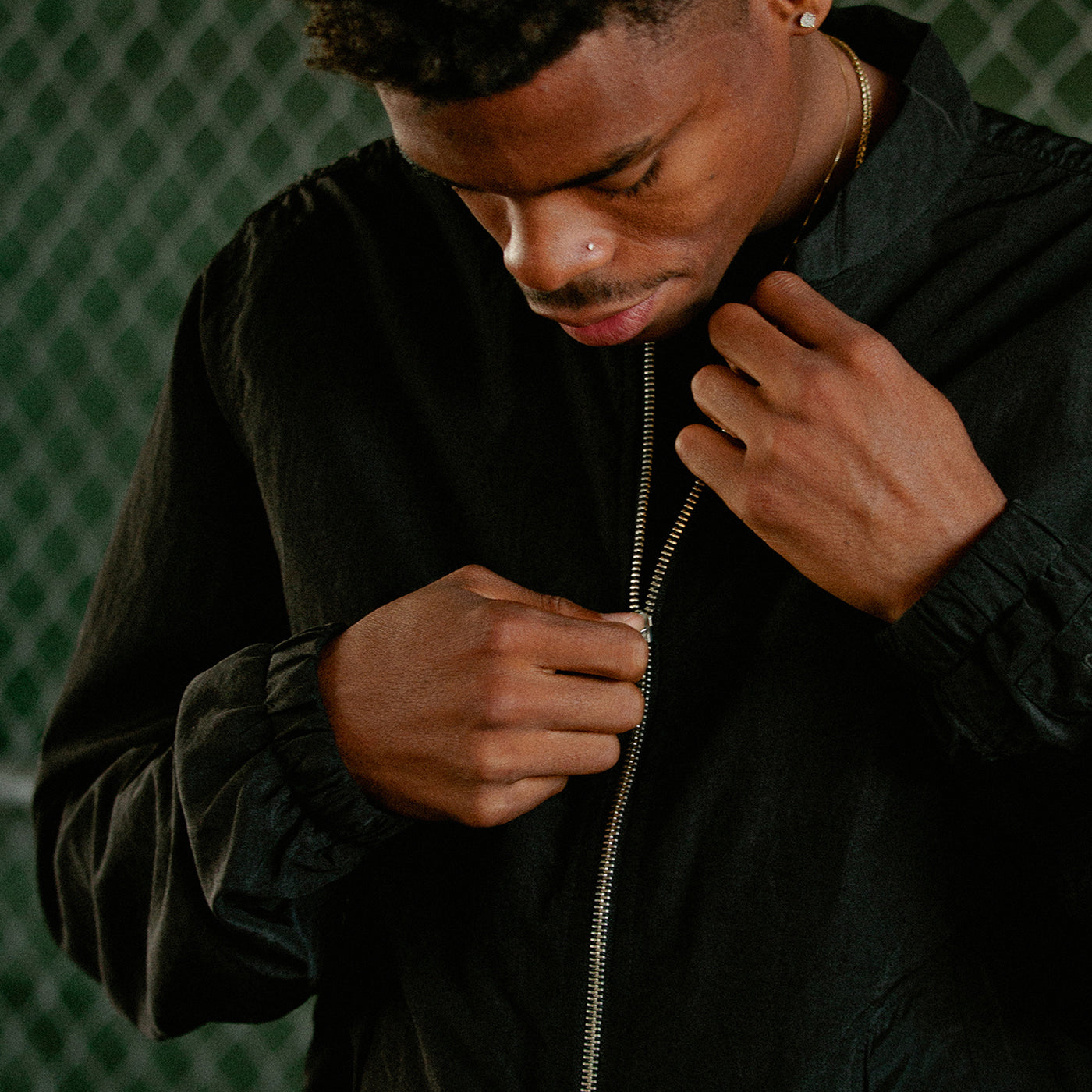 G.I. Nylon Bomber Jacket - Black